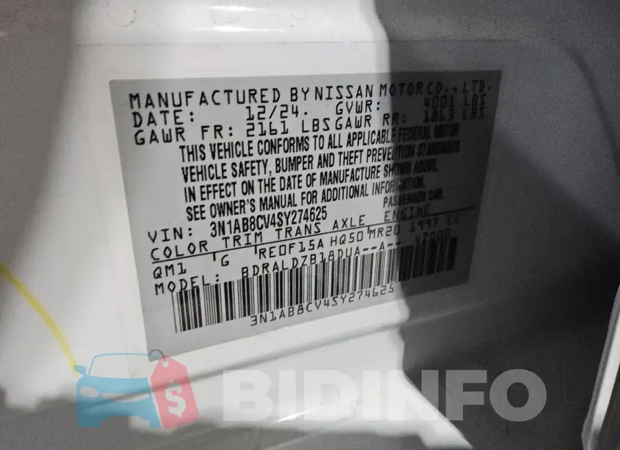 3N1AB8CV4SY274625 Photo# 12