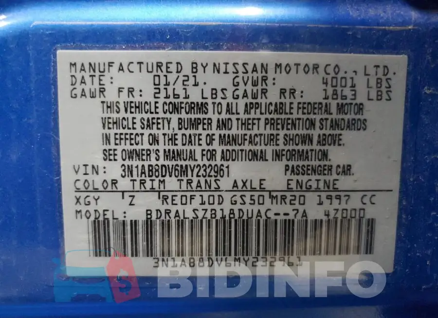 3N1AB8DV6MY232961 Photo# 12