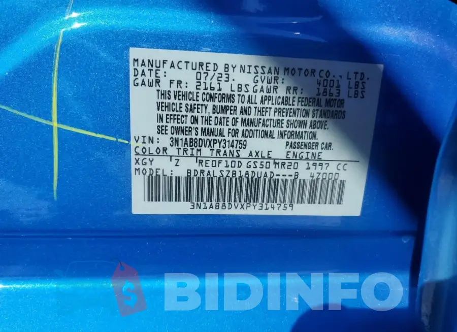 3N1AB8DVXPY314759 Photo# 13