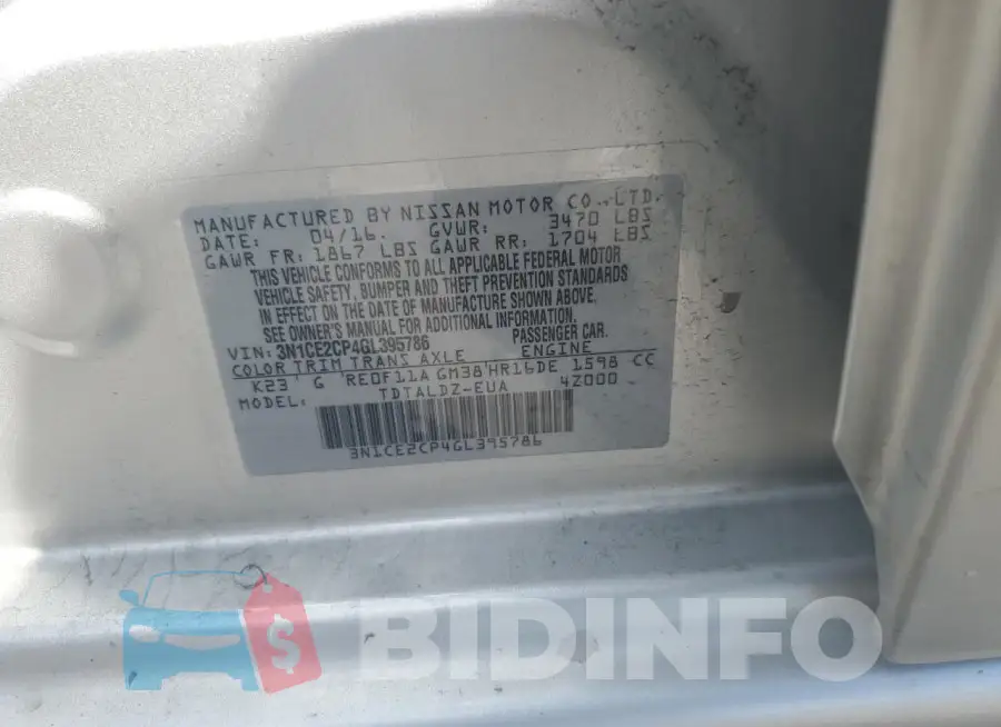 3N1CE2CP4GL395786 Photo# 12