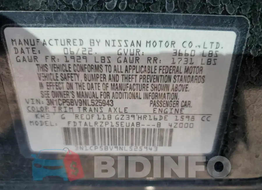 3N1CP5BV9NL525943 Photo# 13