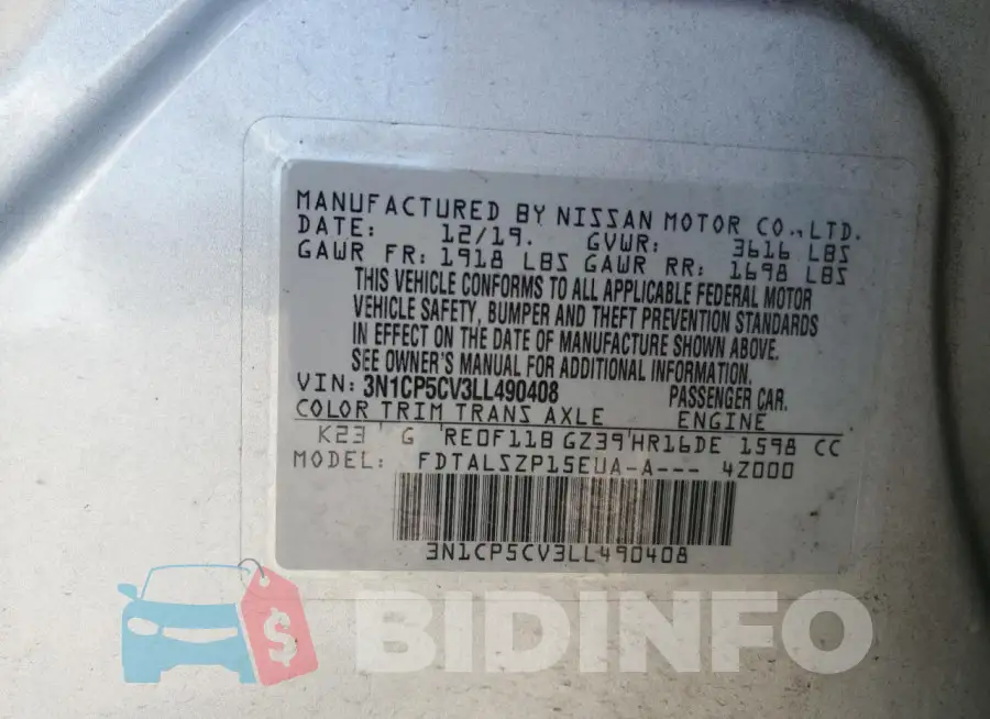 3N1CP5CV3LL490408 Photo# 13