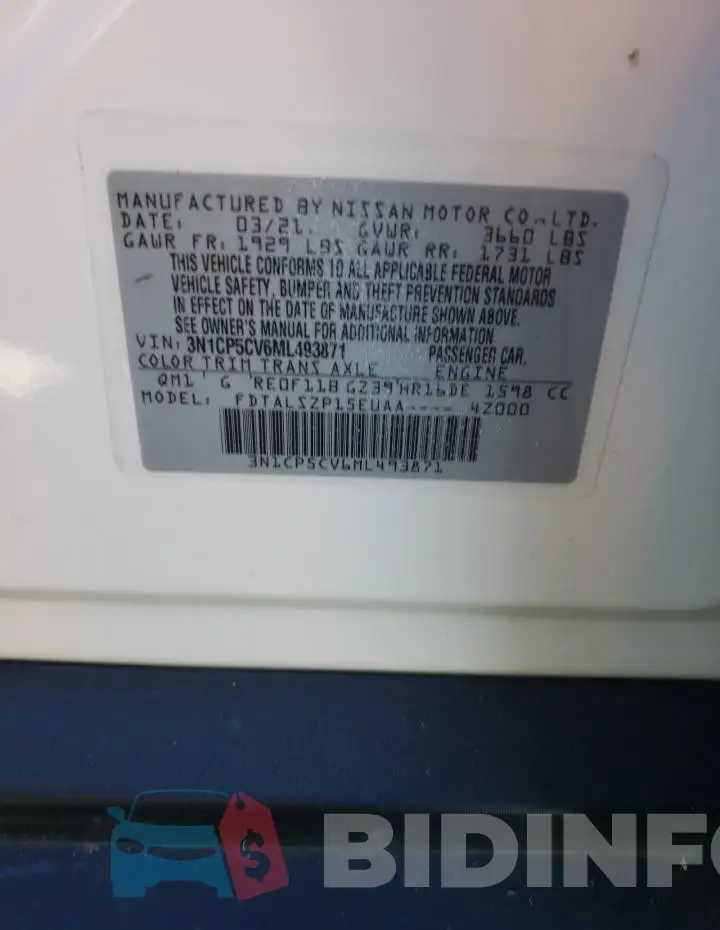 3N1CP5CV6ML493871 Photo# 12