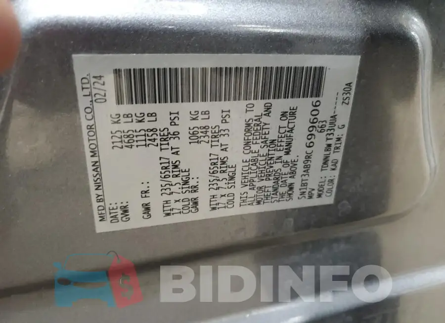 5N1BT3AB9RC699606 Photo# 12
