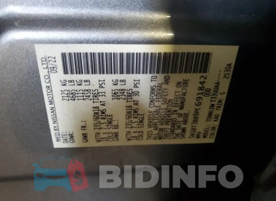 5N1BT3BB9PC691842 Photo# 13