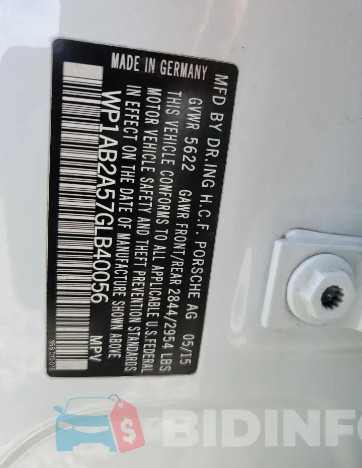 WP1AB2A57GLB40056 Photo# 13