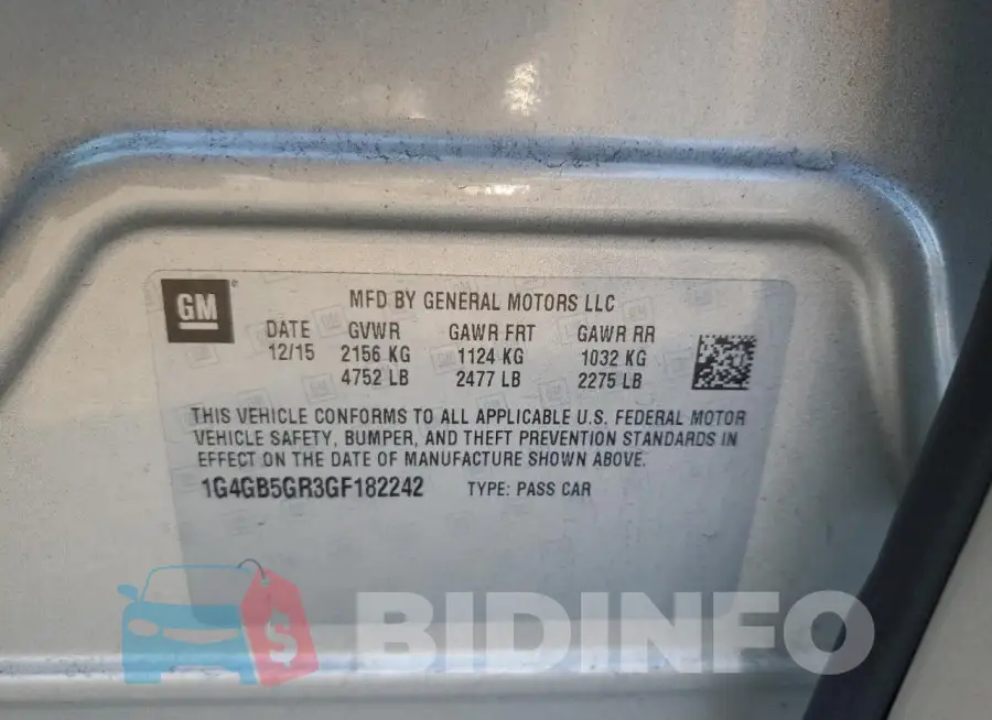 1G4GB5GR3GF182242 Photo# 12