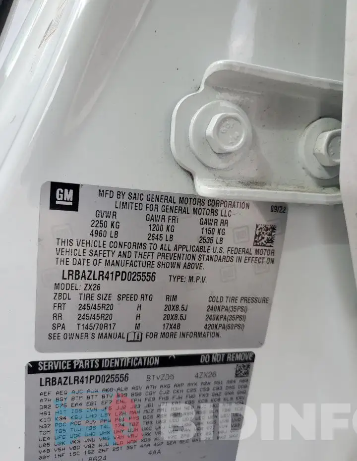 LRBAZLR41PD025556 Photo# 12