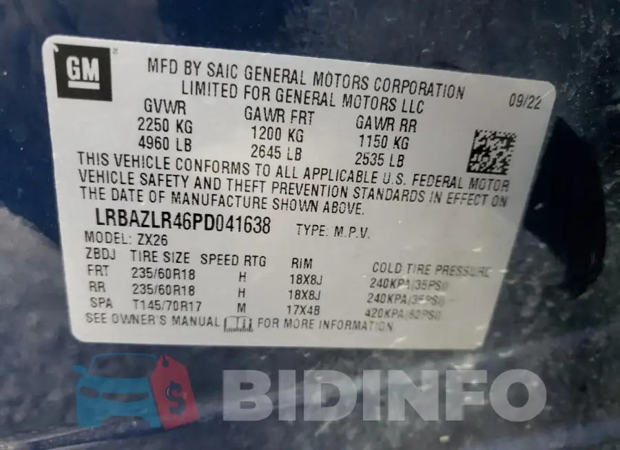 LRBAZLR46PD041638 Photo# 14