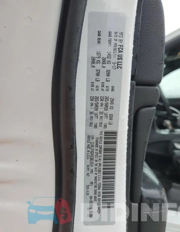 1C4RJFAGXHC861814 Photo# 14