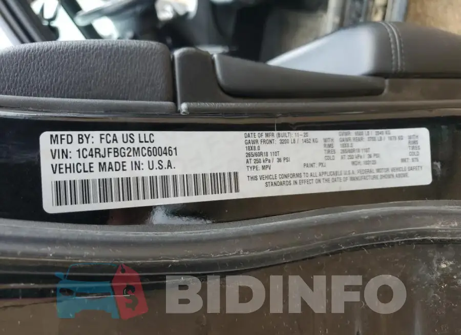 1C4RJFBG2MC600461 Photo# 13