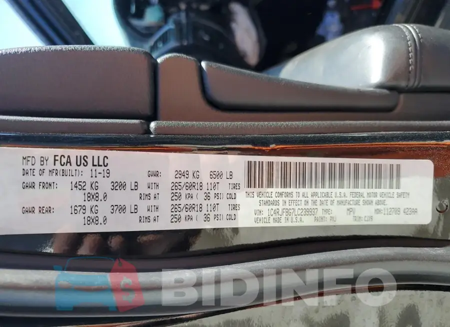 1C4RJFBG7LC239937 Photo# 13