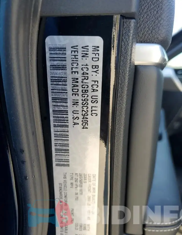 1C4RJGBG9SC294054 Photo# 13