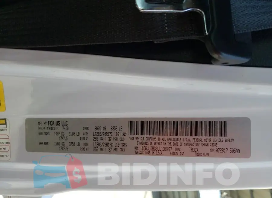 1C6JJTBG3LL138767 Photo# 12