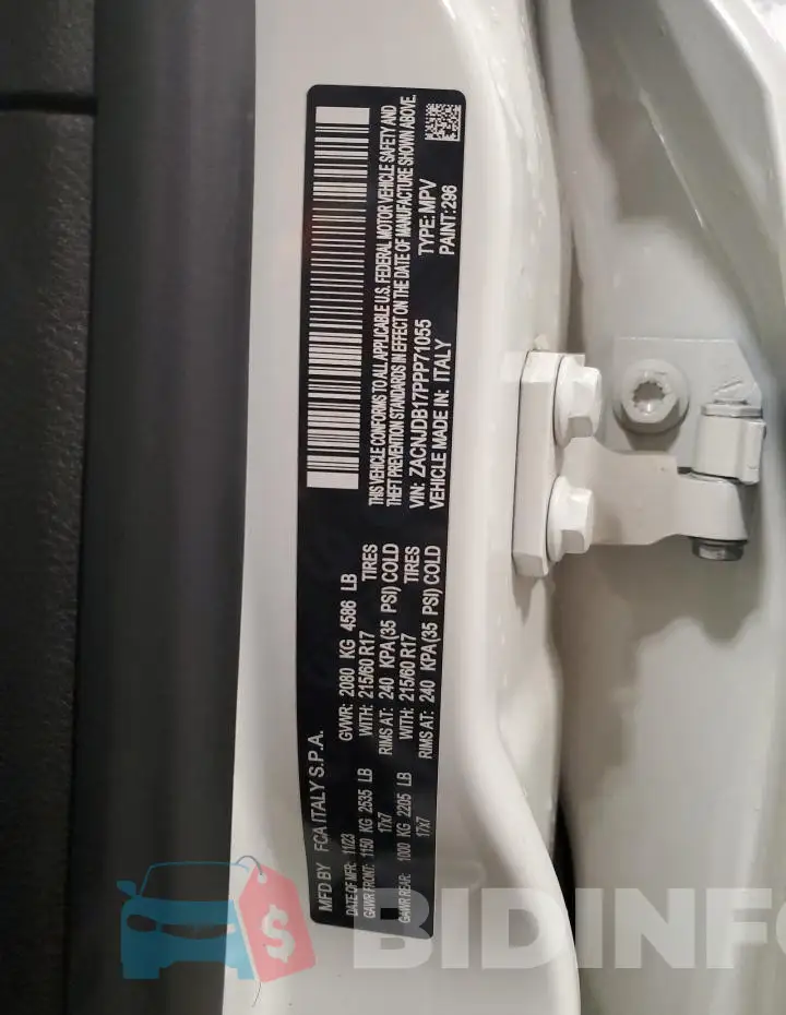 ZACNJDB17PPP71055 Photo# 13
