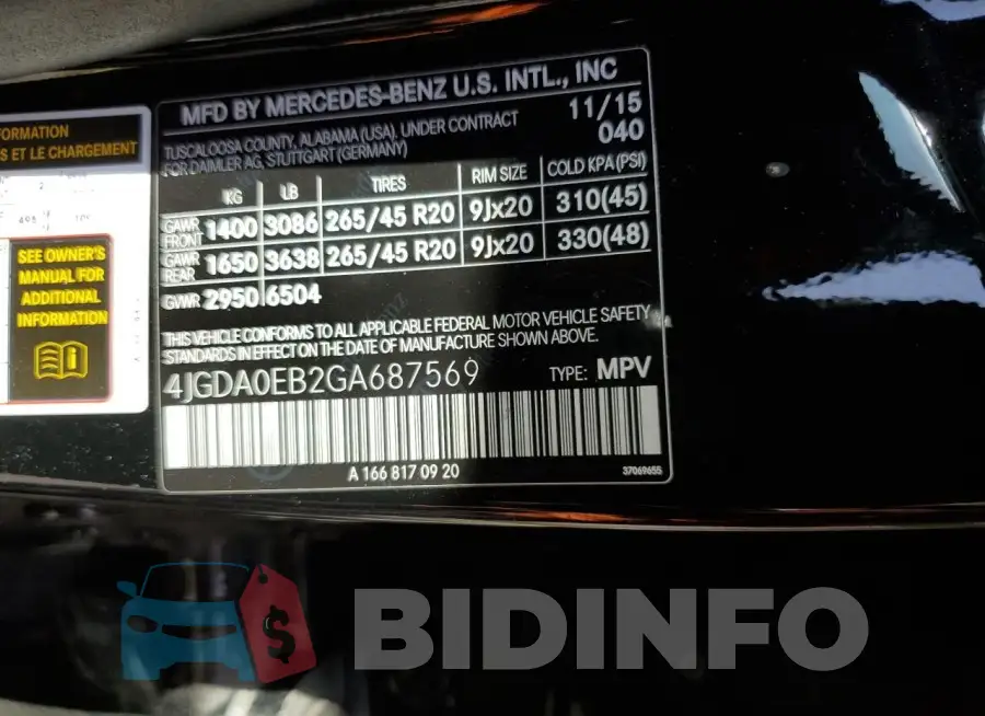 4JGDA0EB2GA687569 Photo# 13
