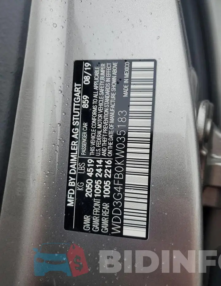WDD3G4FB0KW035183 Photo# 12