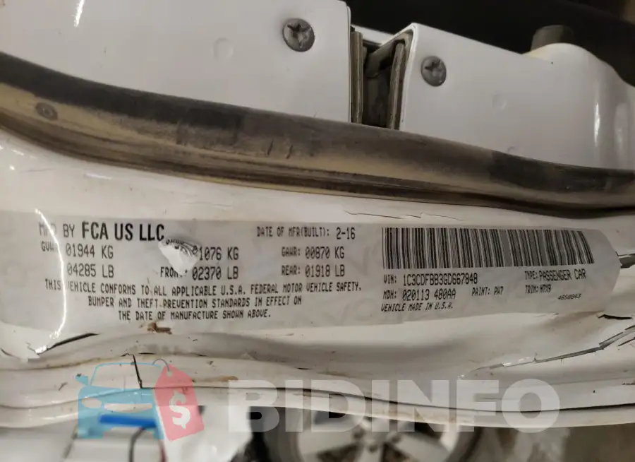 1C3CDFBB3GD667848 Photo# 12