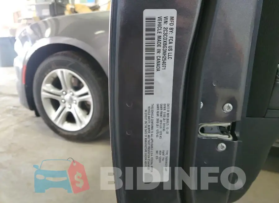 2C3CDXBG3NH254071 Photo# 12