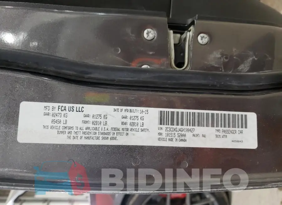 2C3CDXGJ4GH100427 Photo# 12