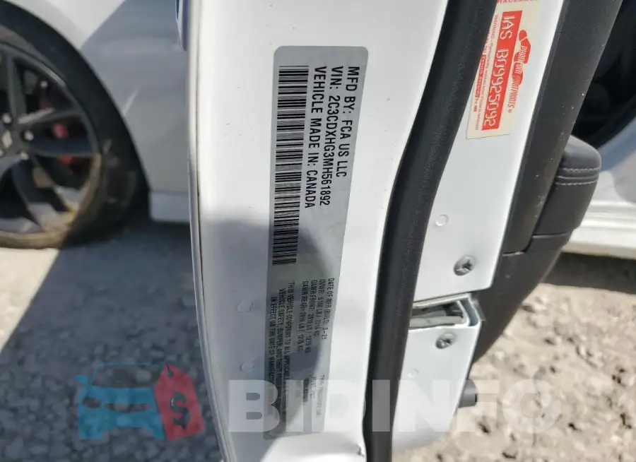 2C3CDXHG3MH561892 Photo# 12