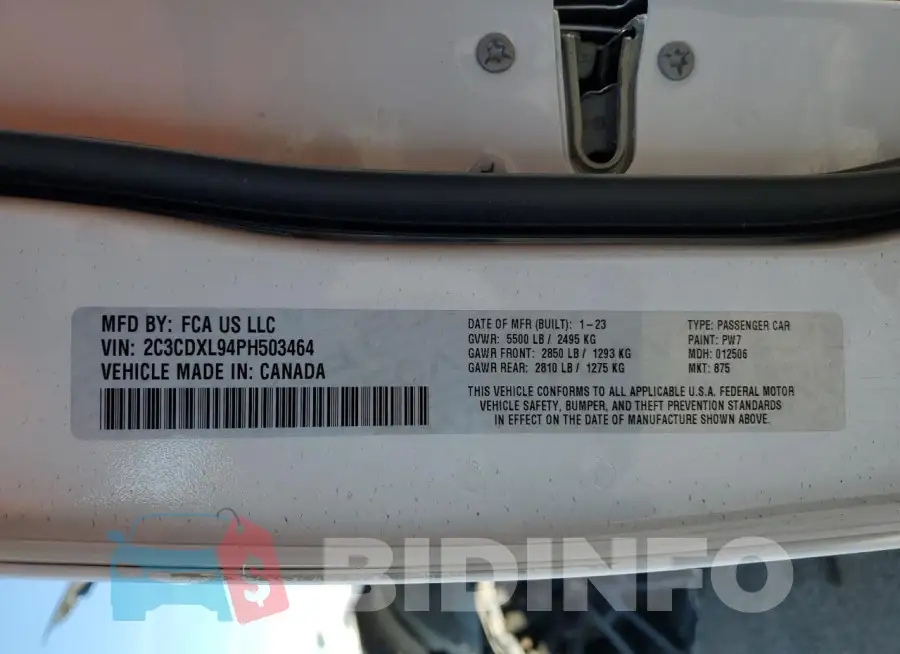 2C3CDXL94PH503464 Photo# 13