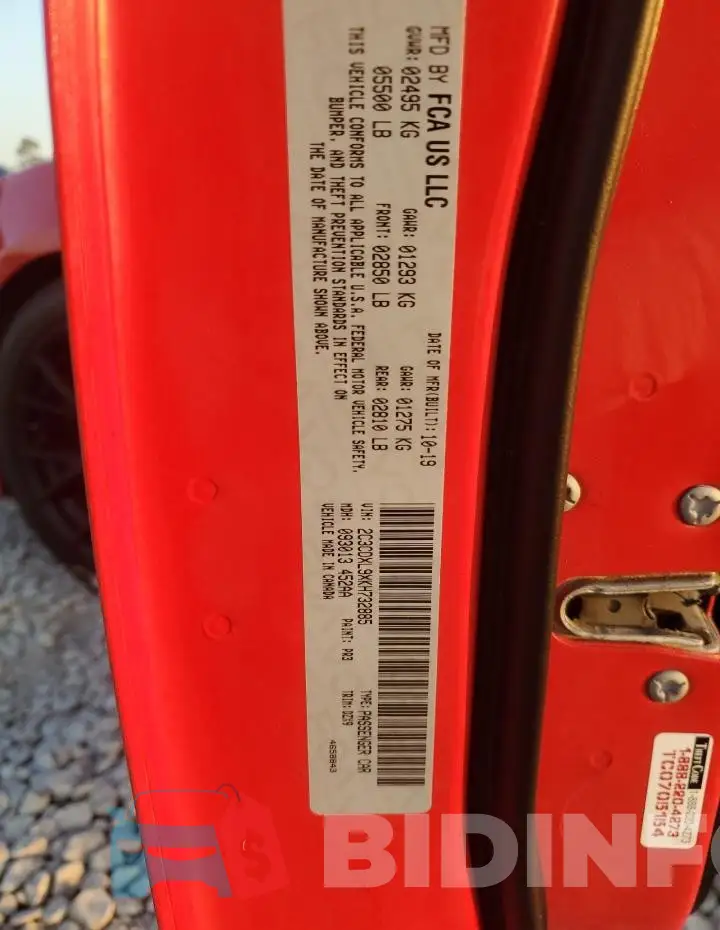 2C3CDXL9XKH732885 Photo# 12