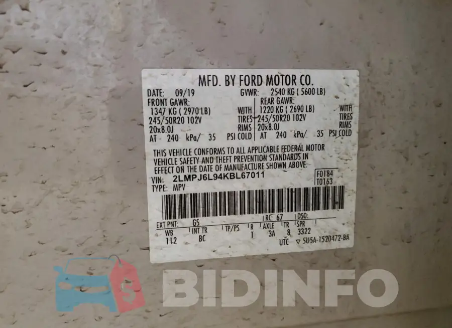 2LMPJ6L94KBL67011 Photo# 13