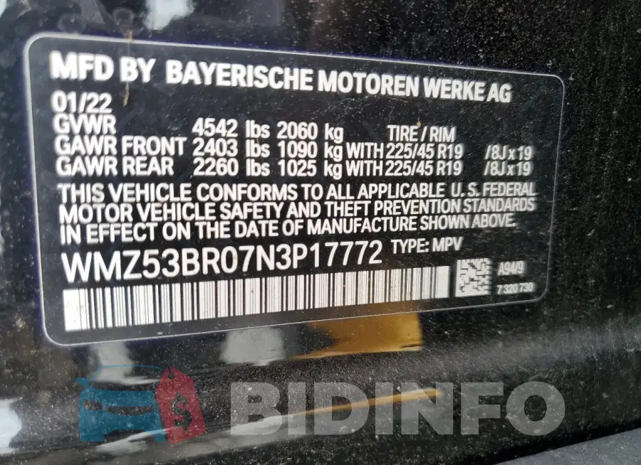 WMZ53BR07N3P17772 Photo# 13