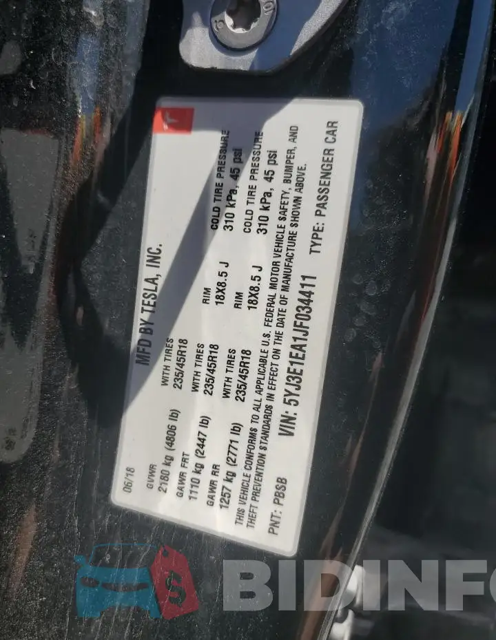 5YJ3E1EA1JF034411 Photo# 12