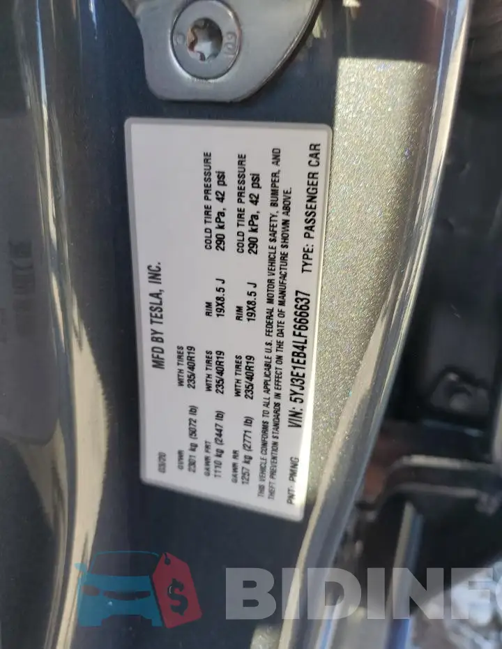 5YJ3E1EB4LF666637 Photo# 12