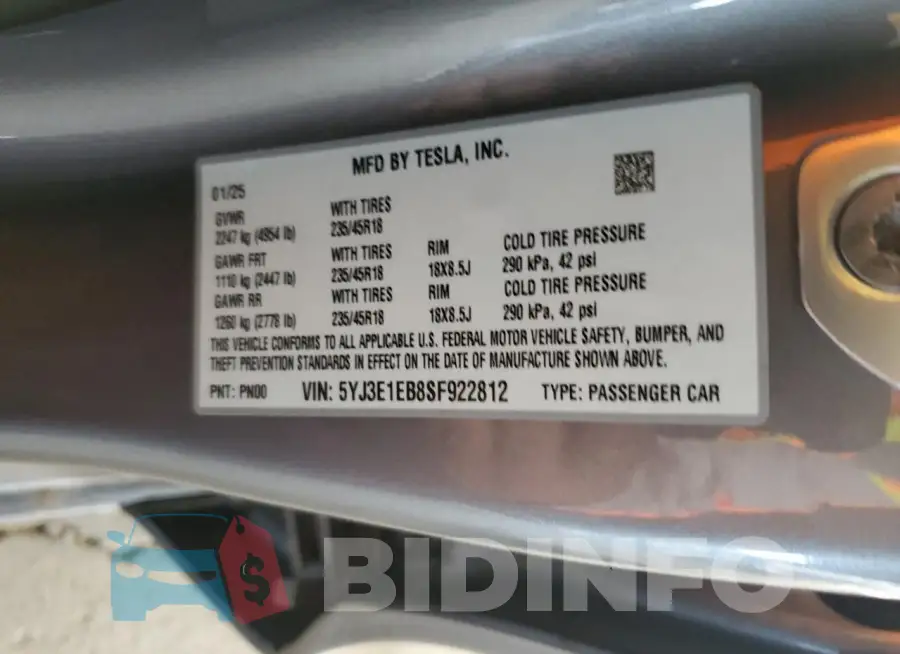 5YJ3E1EB8SF922812 Photo# 12