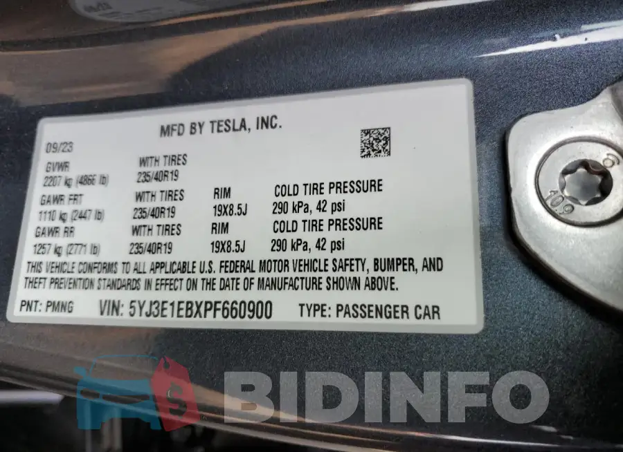 5YJ3E1EBXPF660900 Photo# 12