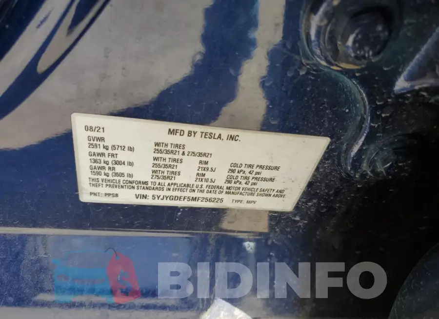 5YJYGDEF5MF256225 Photo# 12