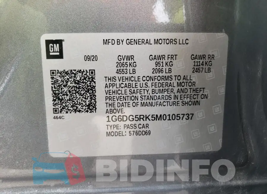 1G6DG5RK5M0105737 Photo# 12