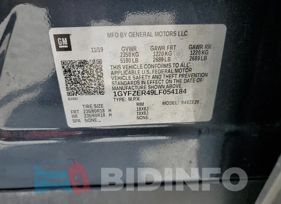 1GYFZER49LF054184 Photo# 13