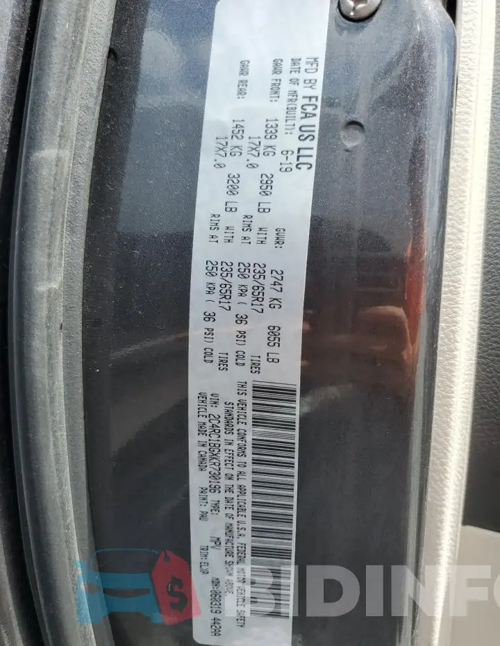 2C4RC1BGXKR730196 Photo# 14