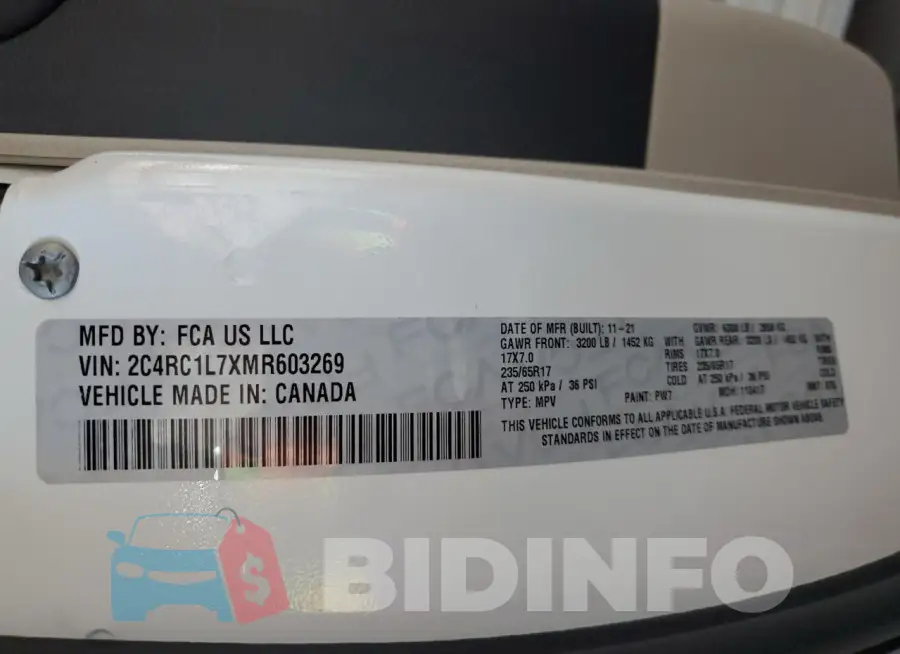 2C4RC1L7XMR603269 Photo# 13
