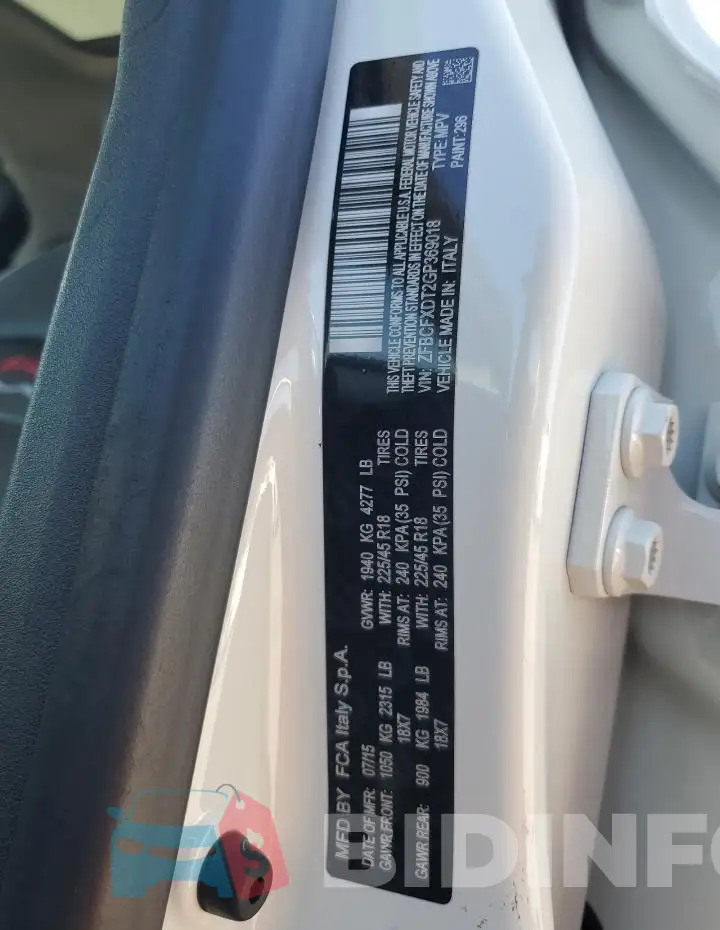 ZFBCFXDT2GP369018 Photo# 13