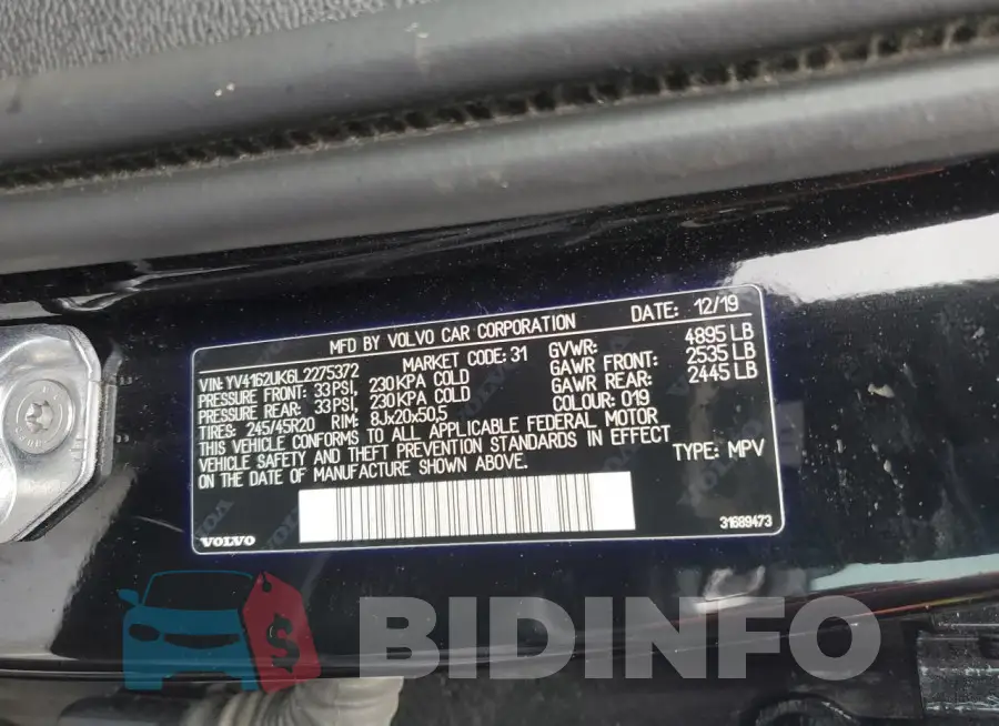 YV4162UK6L2275372 Photo# 13