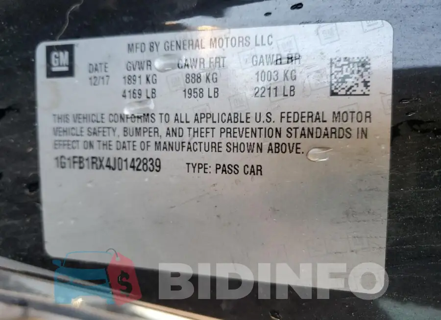 1G1FB1RX4J0142839 Photo# 13