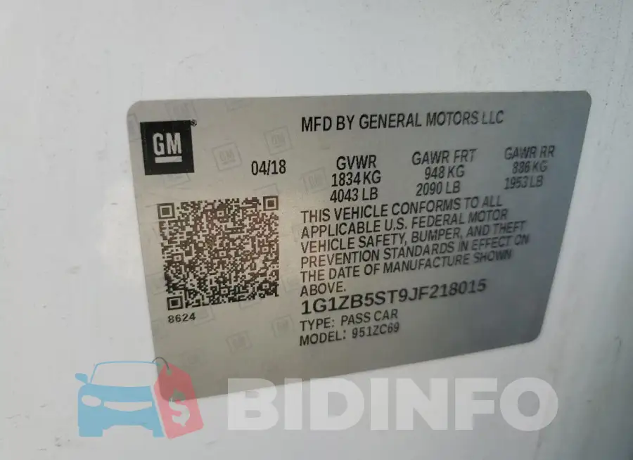 1G1ZB5ST9JF218015 Photo# 12