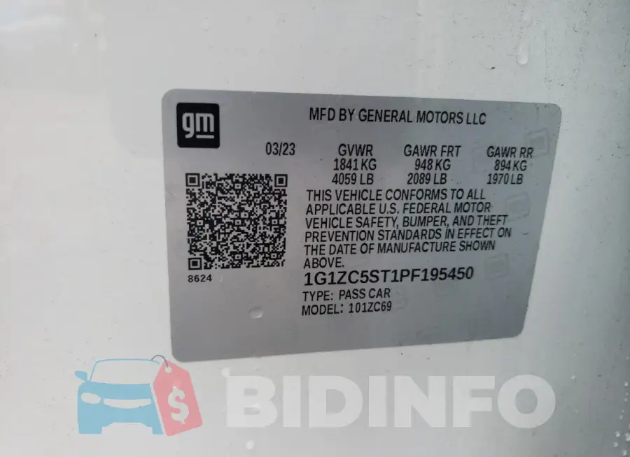 1G1ZC5ST1PF195450 Photo# 12