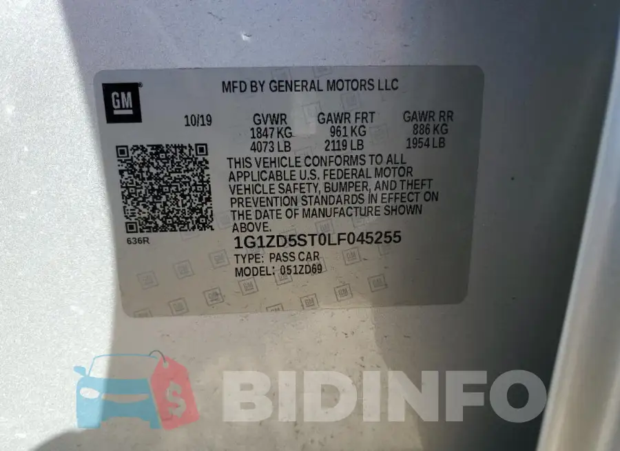 1G1ZD5ST0LF045255 Photo# 13