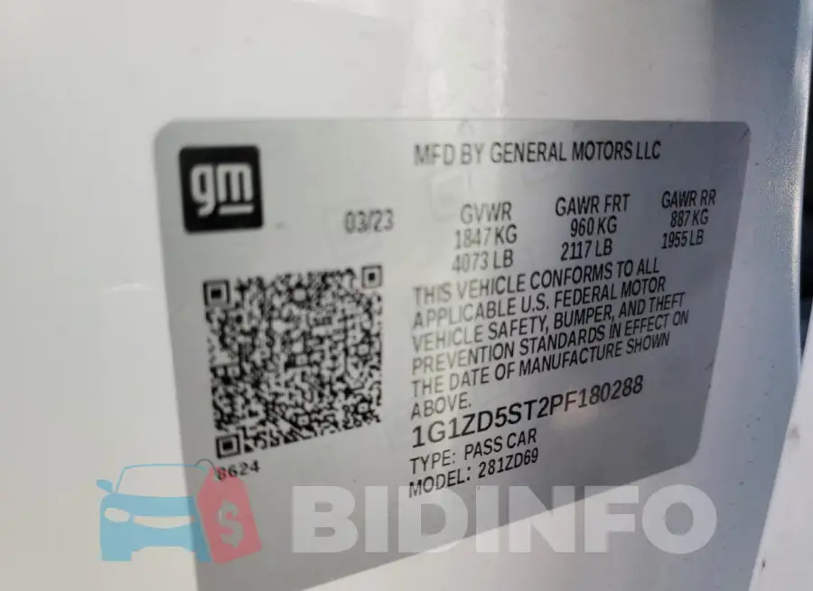 1G1ZD5ST2PF180288 Photo# 12
