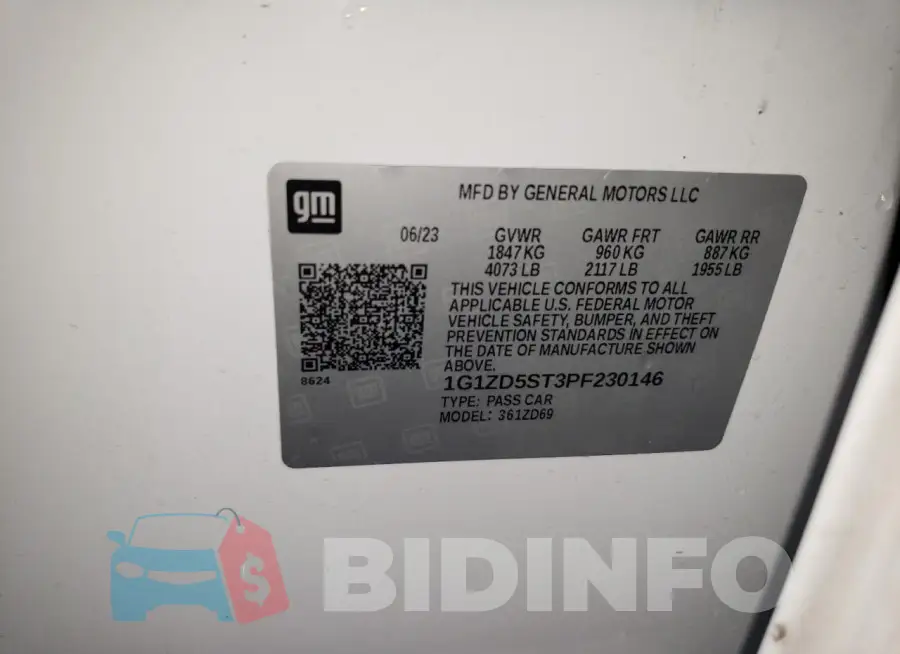 1G1ZD5ST3PF230146 Photo# 13