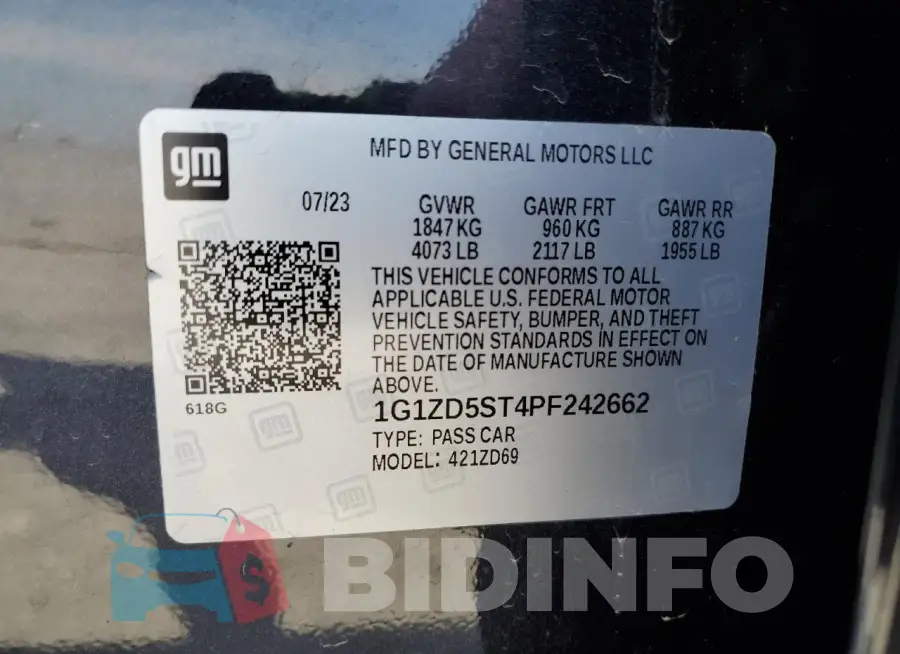 1G1ZD5ST4PF242662 Photo# 13