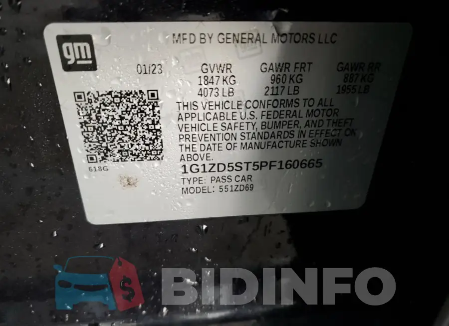 1G1ZD5ST5PF160665 Photo# 12