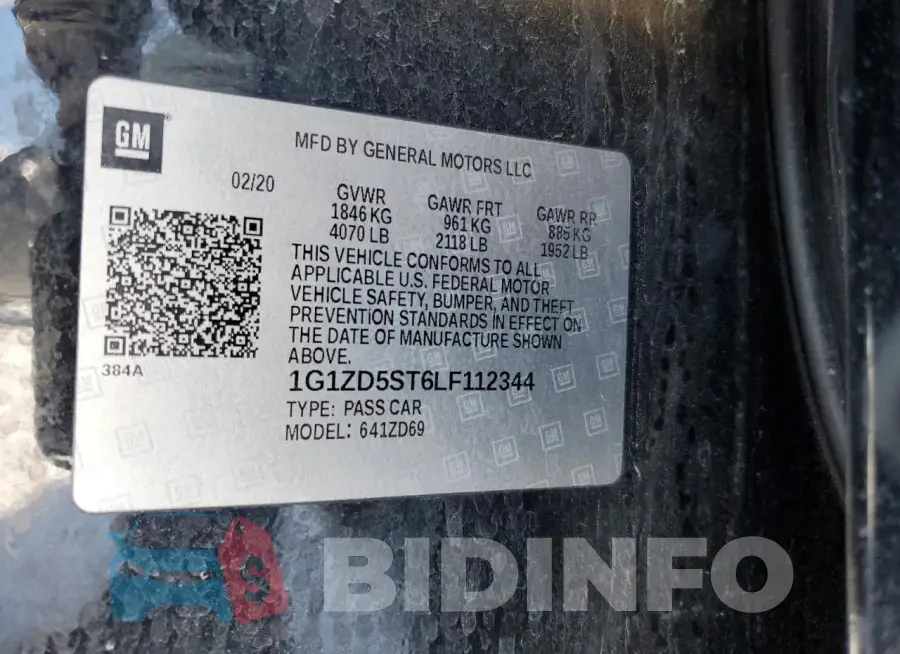 1G1ZD5ST6LF112344 Photo# 12