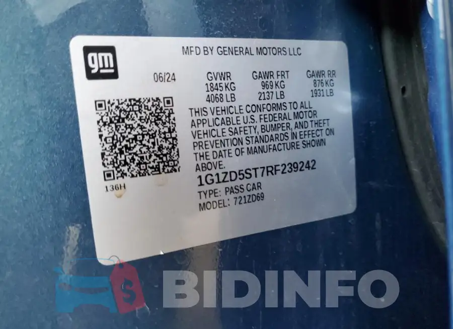 1G1ZD5ST7RF239242 Photo# 13